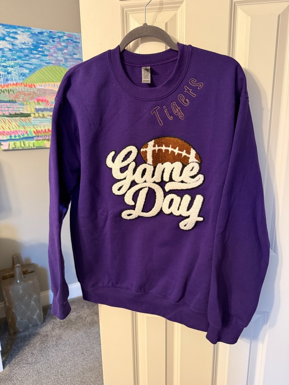 Tigers Game Day Embroidered Sweatshirt Medium